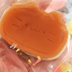 Clover TABA Cat Pudding Squishy Keychain Cute Cheese Kitten Stress Relief Toy (Random Color)