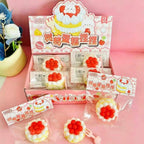 Strawberry Cream Cake Squishy Toy Realistic Dessert Stress Relief Fidget Squeeze Toy