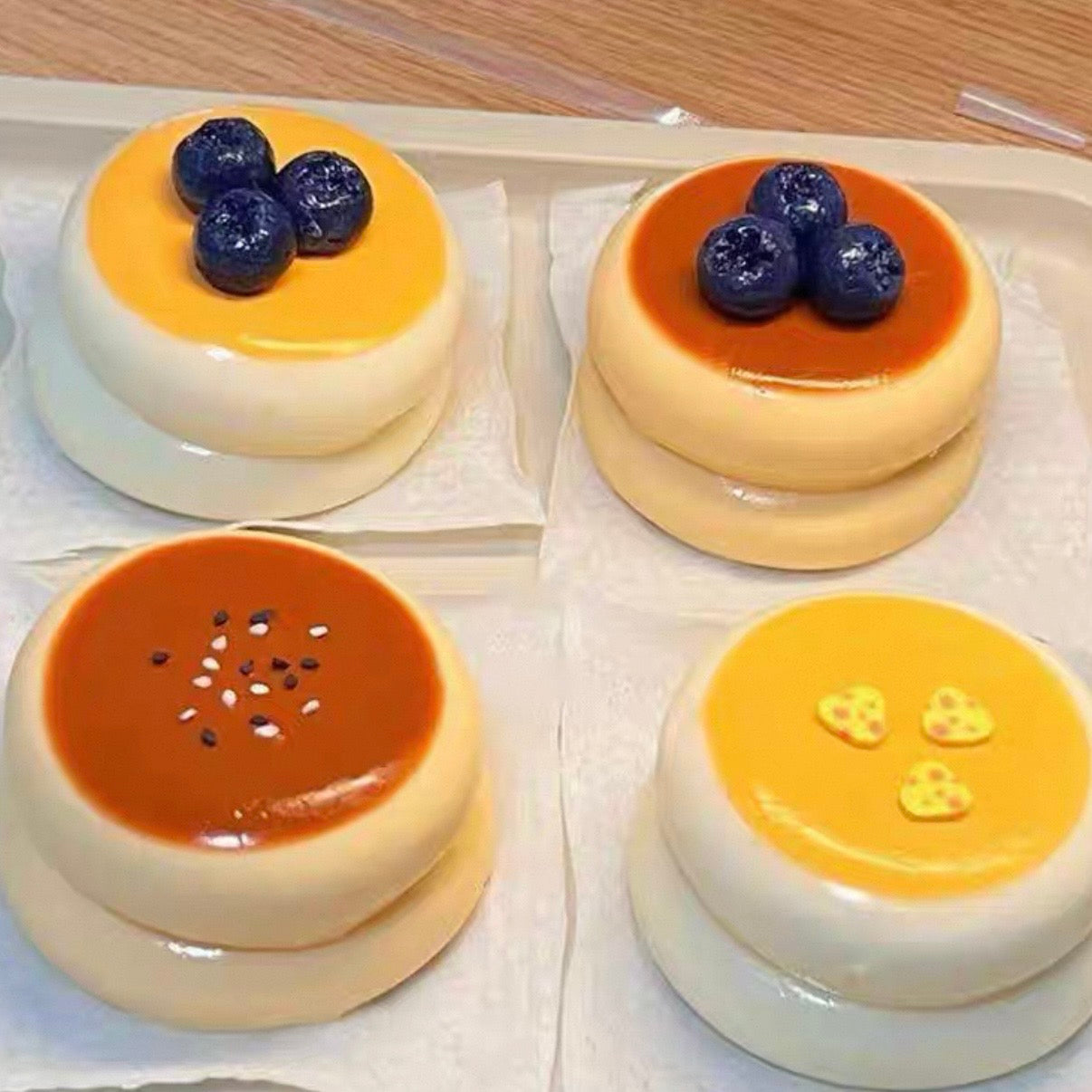 Soufflé Pancake Squishy Toy Slow Rising Soft Squeeze Stress Relief Fidget Toy (Random)