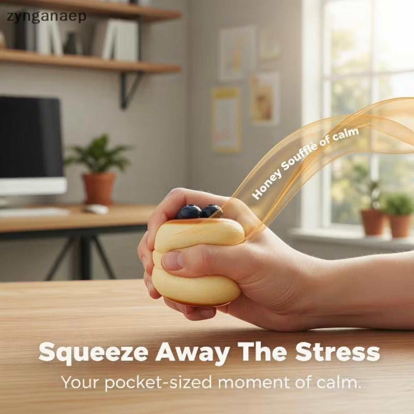Soufflé Pancake Squishy Toy Slow Rising Soft Squeeze Stress Relief Fidget Toy (Random)