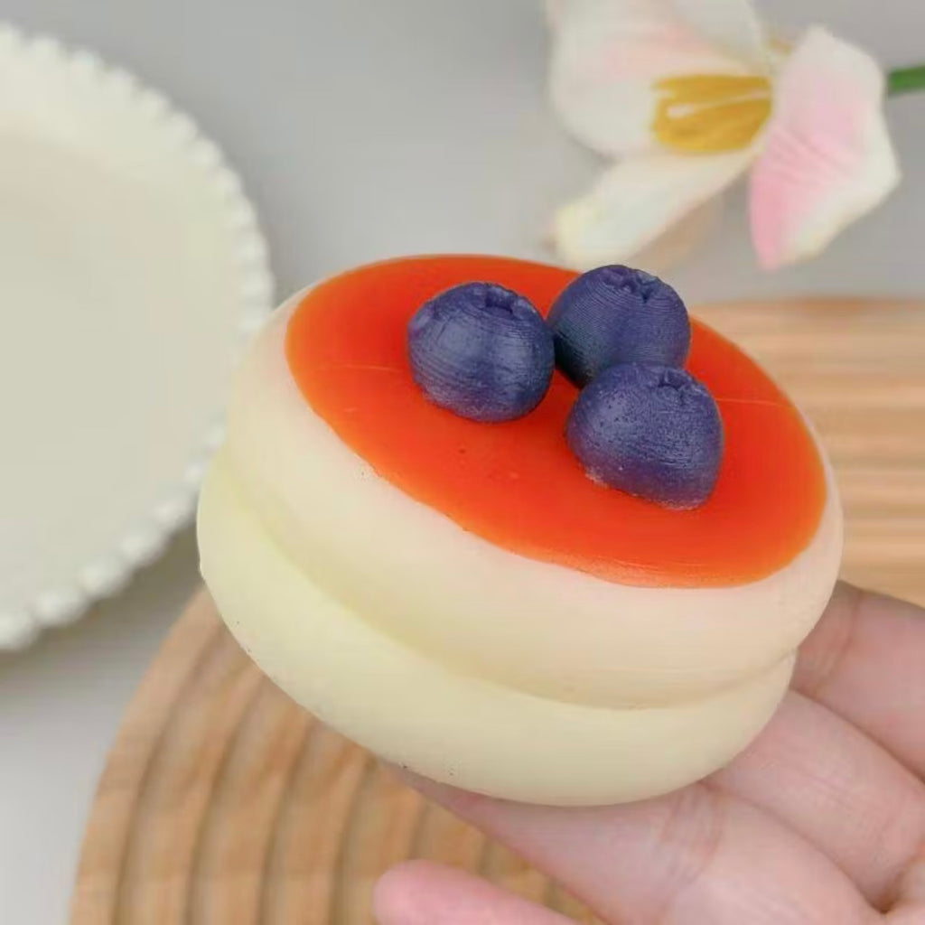 Soufflé Pancake Squishy Toy Slow Rising Soft Squeeze Stress Relief Fidget Toy (Random)
