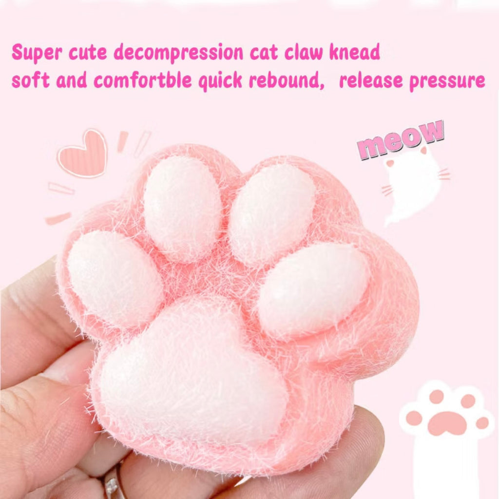 Cat Paw Taba Squishy Cute Kawaii Stress Relief Fidget Toy (Random Color)