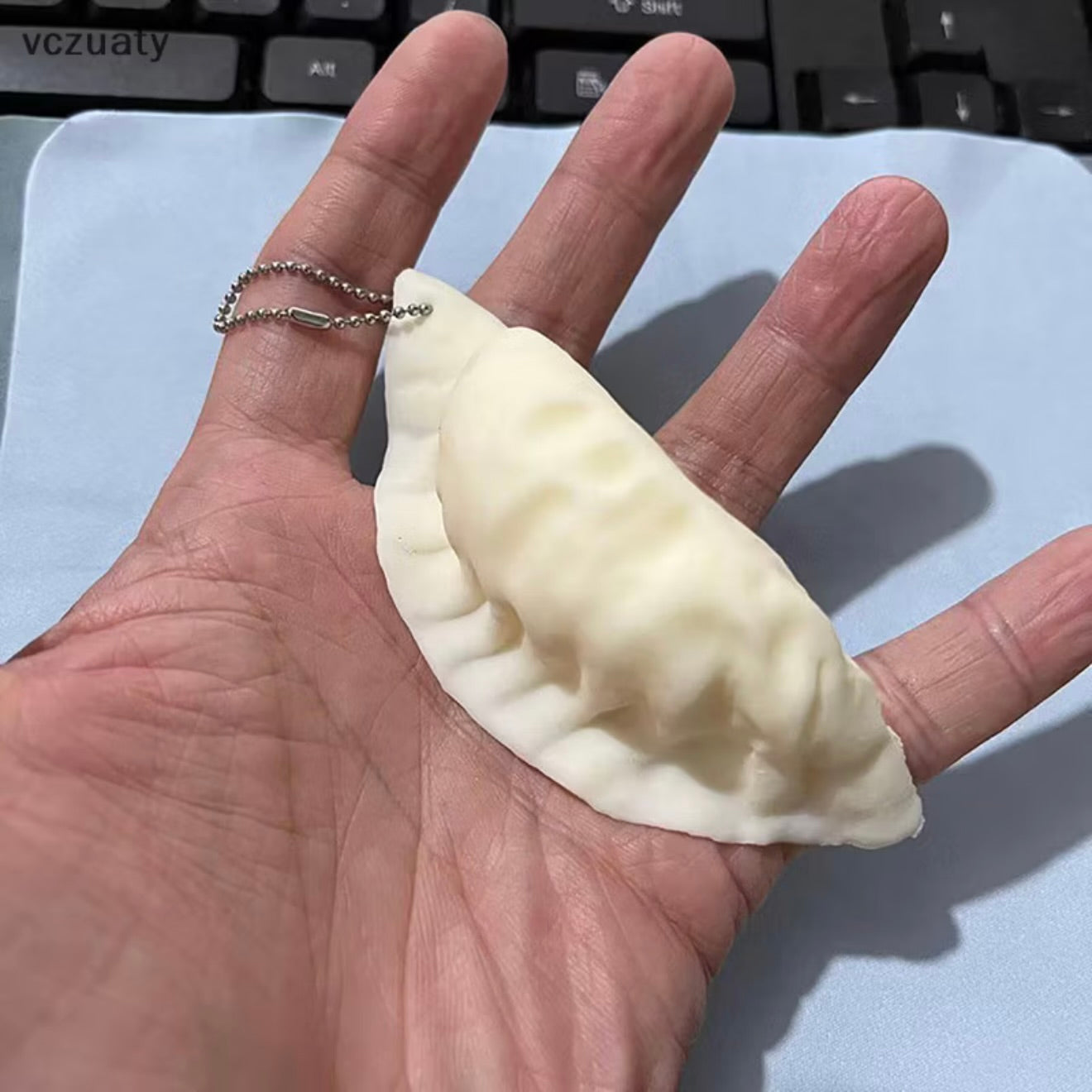 Cute Dumpling Squishy Keychain Kawaii Simulation Food Stress Relief Bag Charm