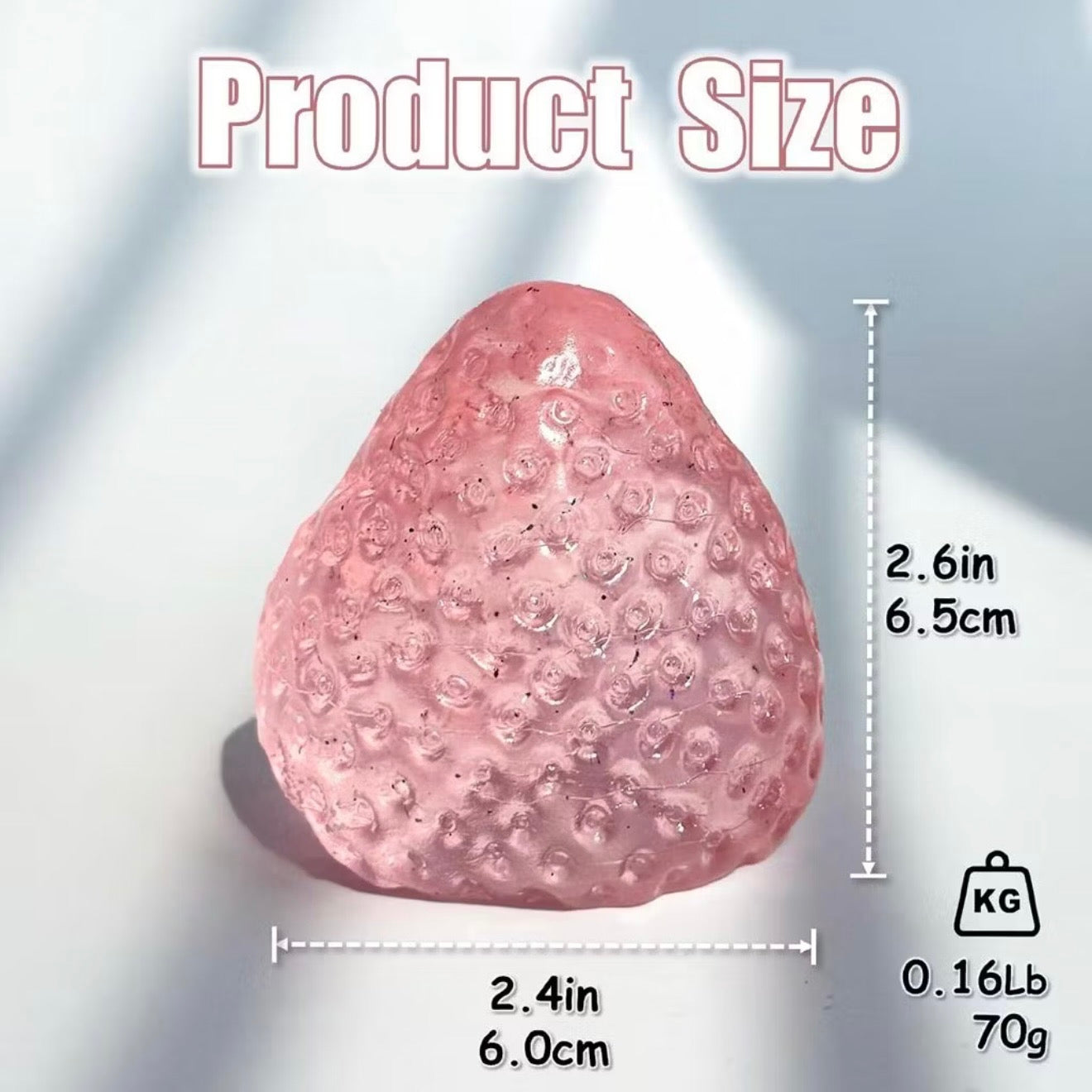 Strawberry Squishy Jumbo Slow Rising Stress Relief Fidget Toy (Random Color)