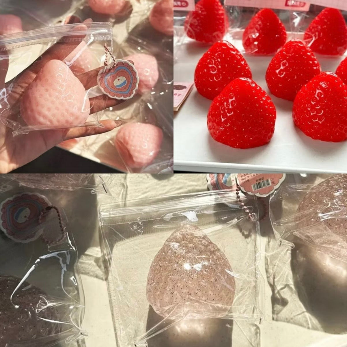 Strawberry Squishy Jumbo Slow Rising Stress Relief Fidget Toy (Random Color)