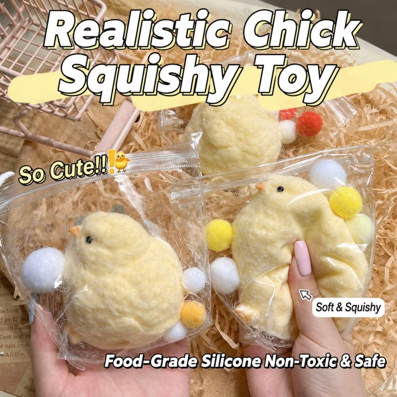Cute Chick Squishy Kawaii Slow Rising Stress Relief Toy