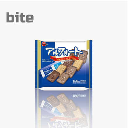 Japan Alfort Chocolate & Rich Milk Biscuit Cookies Family Size 12pcs