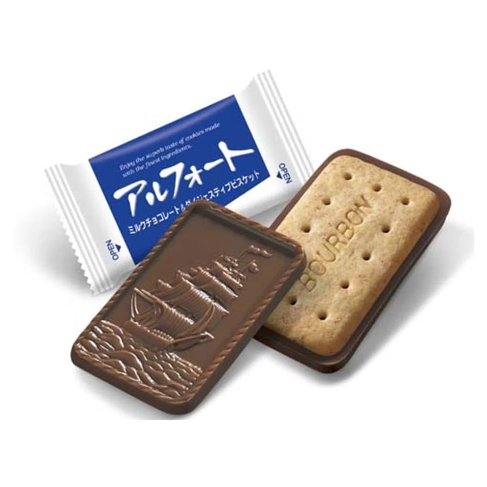 Japan Alfort Chocolate & Rich Milk Biscuit Cookies Family Size 12pcs