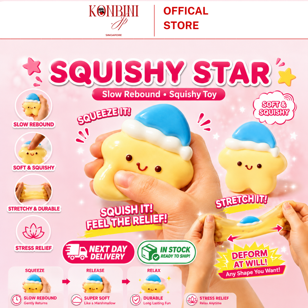 Cute Nightcap Star Squishy Toy Slow Rising Mochi Sensory & Fidget Toy