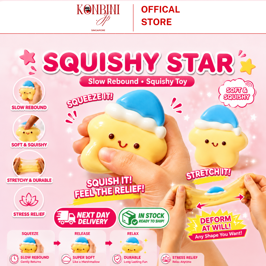 Cute Nightcap Star Squishy Toy Slow Rising Mochi Sensory & Fidget Toy