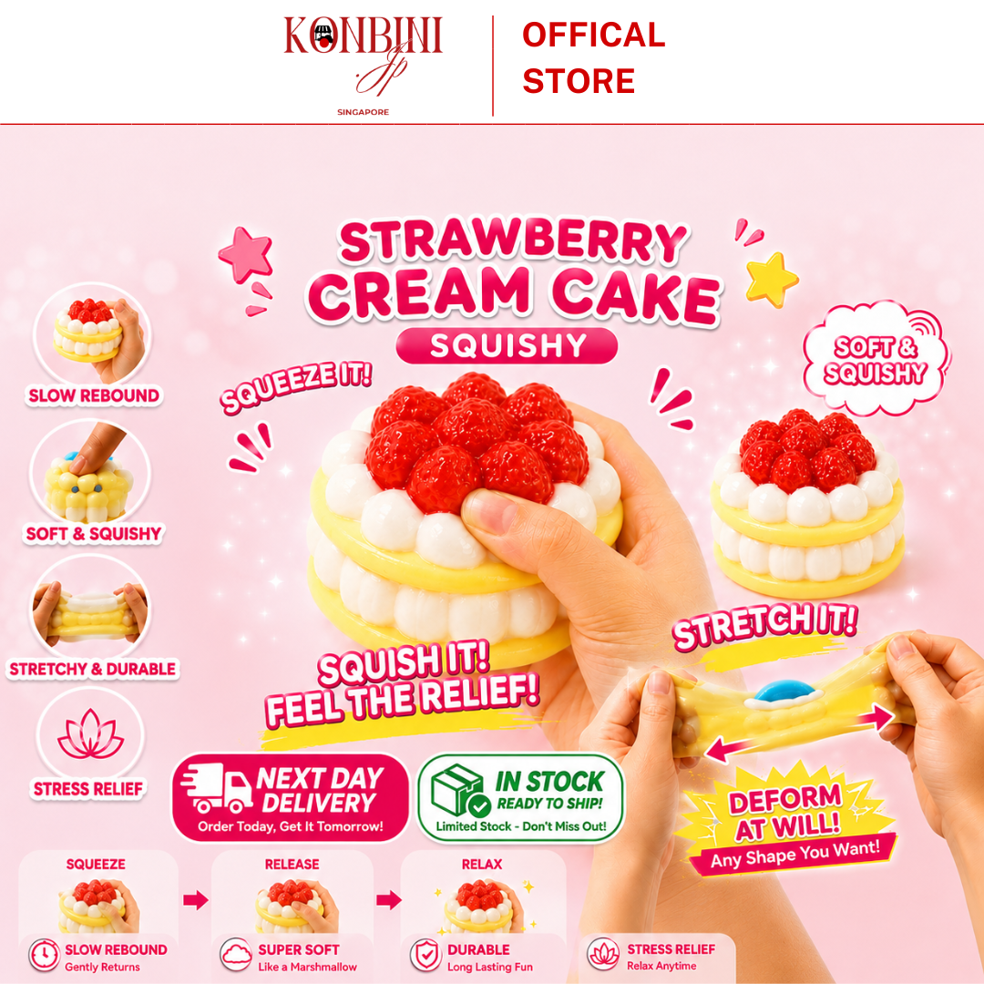 Strawberry Cream Cake Squishy Toy Realistic Dessert Stress Relief Fidget Squeeze Toy